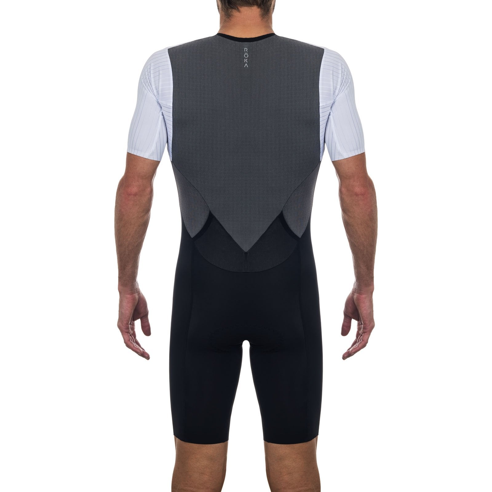 Men's Gen II Elite Aero Short Sleeve Tri Suit - White/Black